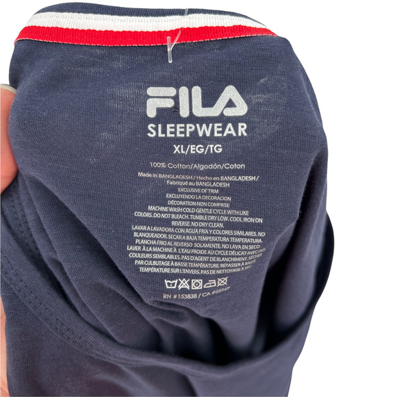 Fila Mens Navy Blue Super Soft Touch Sleep Tank - Picture 11 of 13